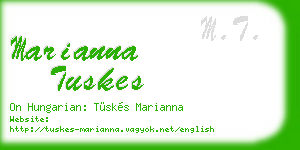 marianna tuskes business card